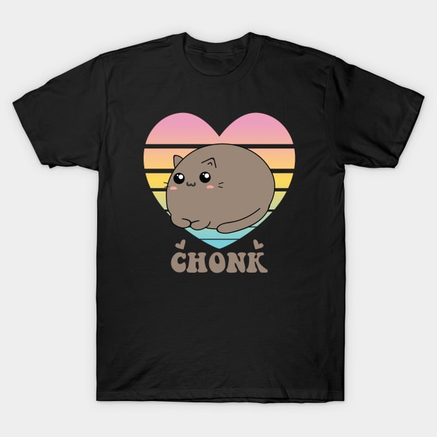 Chonk Cat Funny Fat Cats Meme T-Shirt by Vixel Art